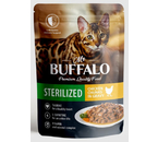 Корм влажный Mr.Buffalo Sterilized (для стерилизованных кошек), 85 г, цыпленок в соусе