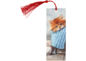 Закладка для книг ArtSpace 3D с линейкой, 150×55 мм, Kitten