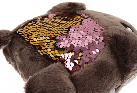 Игрушка мягкая с пайетками, 16*8*17 см, «Кошечка Соня»