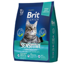 Корм сухой Brit Premium Cat Sensitive (для кошек с чувствительным пищеварением), 2 кг, ягненок с индейкой