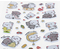 Наклейки объемные Meshu , 10*23 см, Cute Kittens