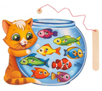 Игрушка детская «Рыбалка магнитная» Sima-Land (дерево), «Кот» (1 удочка)