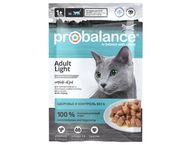 Корм влажный ProBalance Adult Light (для малоактивных и склонных к избыточному весу кошек)