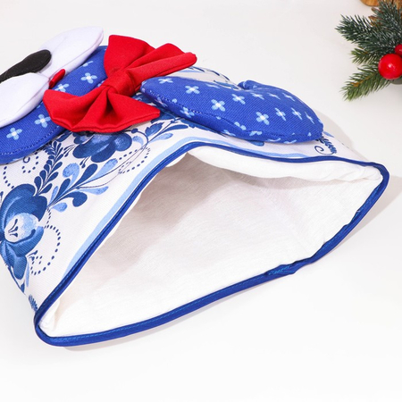 Накидка-грелка на чайник «Кот» (гжель), 31*42*4 см Накидка-грелка на чайник «Кот» (гжель), 31*42*4 см