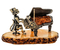 Фигурка сувенирная «Кот» BronzaMania, «Кот за роялем» (с янтарем)