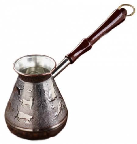 Турка для кофе медная «Кошки», 500 мл