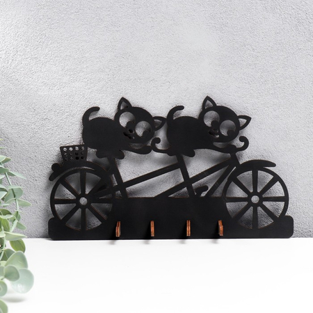 Ключница настенная деревянная «Два кота», 24*14*3 см, ассорти (цена за 1 шт.) Ключница настенная деревянная «Два кота», 24*14*3 см, ассорти (цена за 1 шт.)