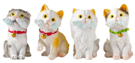 Набор фигурок полистоун «Котятки с рыбьими скелетами», 4 шт.