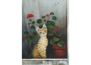 Картина «Удачный кот» (Покотило А.А.), 80×60 см, холст, масло