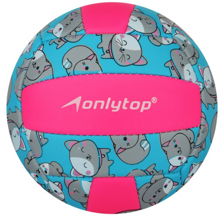 Мяч волейбольный OnlyTop, «Кошечка», диаметр 14 см (18 панелей, р. 2)