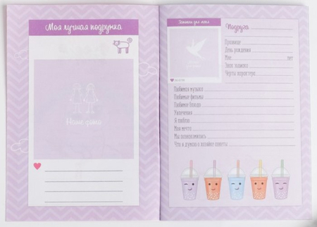 Книжка записная «Анкета для девочек» А6, 140*100 мм, 16 л., «Анкета для замурчательных котиков»