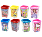 Стакан для канцелярских принадлежностей детский, 80×80×105 мм, ассорти