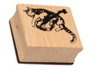 Штамп декоративный деревянный «Кошка со скрипкой»