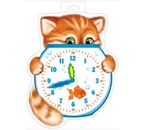 Плакат фигурный «Котик с часами», 278×386 мм