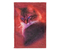 Обложка для проездного из натуральной кожи, 6,5*0,3*9,5 см, «Кошка», красный