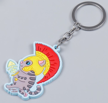 Брелок резиновый Sima-Land, 6*4,4 см, «Котик-воин»