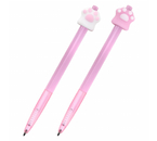 Ручка шариковая автоматическая с топпером Funster, Cat Paw, корпус ассорти, стержень синий