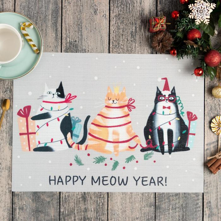 Салфетка-скатерть Meow Year, 40*29 см Салфетка-скатерть Meow Year, 40*29 см
