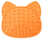Коврик лизательный для животных силиконовый Triol, 180×165×8 мм, «Кот», оранжевый Коврик лизательный для животных силиконовый Triol, 180×165×8 мм, «Кот», оранжевый