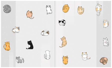 Обложка для тетрадей и дневников Funster, 210*350 мм, 110 мкм, Cats