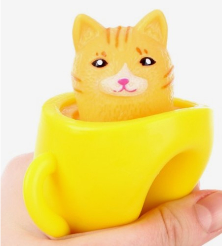 Игрушка-антистресс «Мялка», 6*7 см, «Котик в кружке», ассорти