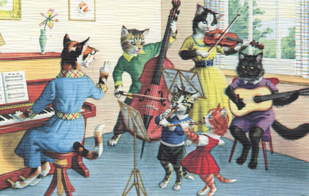 , «Фортепиано и оркестр» (шесть кошечек)