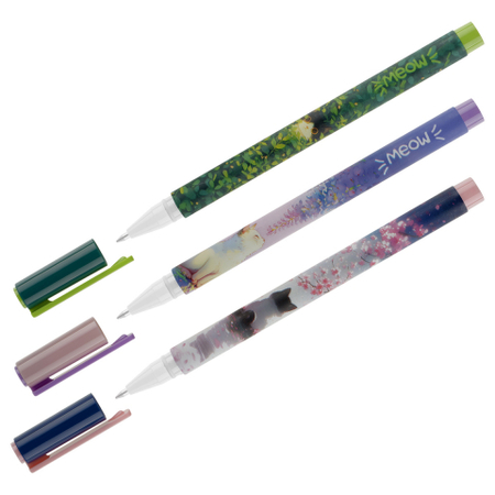 Ручка шариковая Meshu, Meow Spring, корпус ассорти, стержень синий