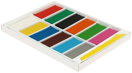 Пластилин «Каляка-Маляка», 12 цветов, 180 г, со стекoй Пластилин «Каляка-Маляка», 12 цветов, 180 г, со стекoй