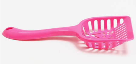 Совок фигурный с эргономичной ручкой «Кот», 28*10 см, розовый