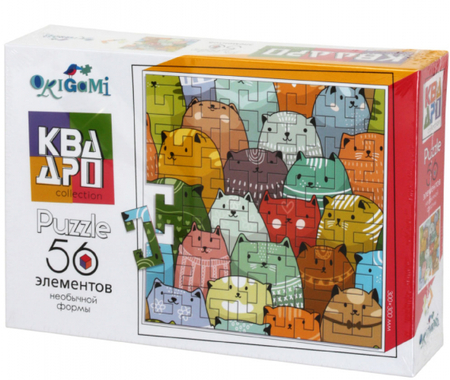 Пазлы Origami «Квадро», 30*30 см, 56 элементов, «Коты» Пазлы Origami «Квадро», 30*30 см, 56 элементов, «Коты»