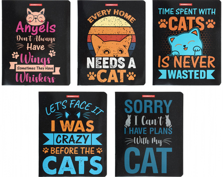 Тетрадь общая А5, 48 л. на скобе «КотоСчастье», 165*203 мм, линия, ассорти Тетрадь общая А5, 48 л. на скобе «КотоСчастье», 165*203 мм, линия, ассорти