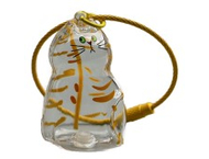 Брелок для шерсти кошачьей на тросе для ключей, рюкзака «Полосатый котик»