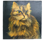 Картина «Опасность» (Стратович В.В.), 20×20 см, холст, масло