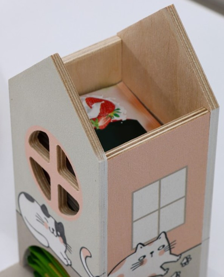 Набор деревянной посуды «Доляна», 3 предмета, «Котики»