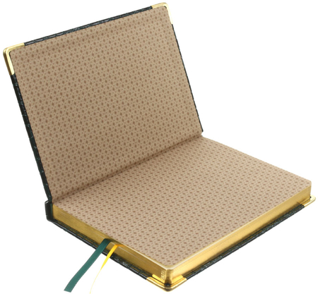 Ежедневник недатированный Business Premium (А5), 145*210 мм, 152 л., Iguana, изумрудный