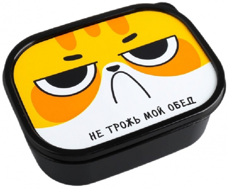 Ланч-бокс прямоугольный, 0,5 л, «Не трожь мой обед»