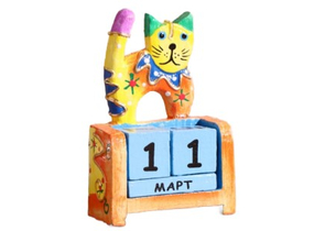 Благотворительный деревянный настольный календарь «Вечный», 10×7×4 см, «Котёнок» Благотворительный деревянный настольный календарь «Вечный», 10×7×4 см, «Котёнок»