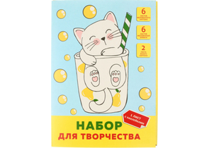 Набор картона и цветной бумаги А4 «Канц-Эксмо», 6 цветов, 6 л., «Мурлыка»