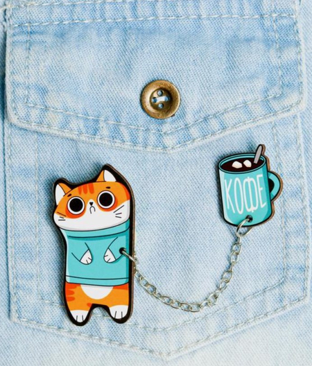 Набор значков «Котик», 2 значка