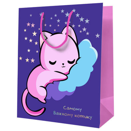 Пакет подарочный Meshu, 11*14*6,5 см, «Самому важному котику» Пакет подарочный Meshu, 11*14*6,5 см, «Самому важному котику»
