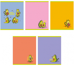 Тетрадь общая А5, 48 л. на скобе «Авокот», 163×201 мм, клетка, ассорти