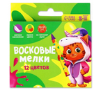 Мелки восковые «Наброскин», 12 цветов, 12 шт.