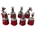 Набор сувенирных фигурок-наперстков, 8 шт., металл Набор сувенирных фигурок-наперстков, 8 шт., металл