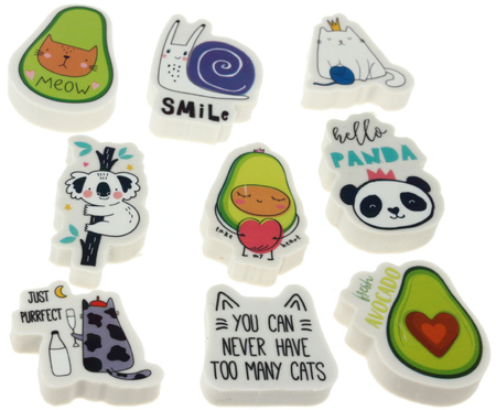 Ластик фигурный Meshu Cutie Friends, 40*30*13 мм, ассорти