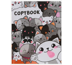Тетрадь общая А5, 80 л. на кольцах Calligrata «Коты», 180×220 мм, клетка