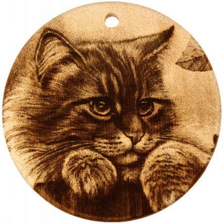 Доска разделочная круглая «Кошка», 18*18 см