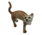 Фигурка фарфоровая №02, «Кот рыжий с полосатыми лапами смотрит»