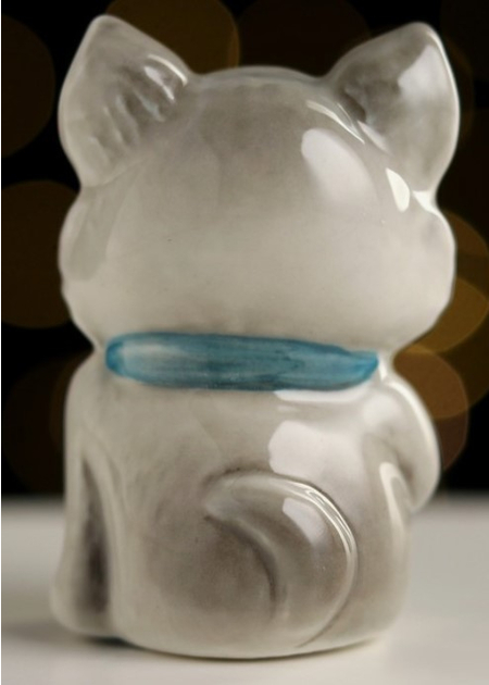 Сувенир фарфоровый Sima-Land (гжель), 5*3*3 см, «Котёнок с бабочкой»