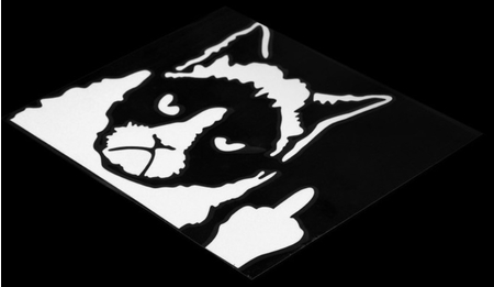 Наклейка светоотражающая пластиковая на авто Sima-Land, 10*13 см, «Кот» Наклейка светоотражающая пластиковая на авто Sima-Land, 10*13 см, «Кот»