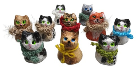 Фигурка «Котик в шарфике» (Крылова Н.М.), 4,5*3*3 см, ассорти